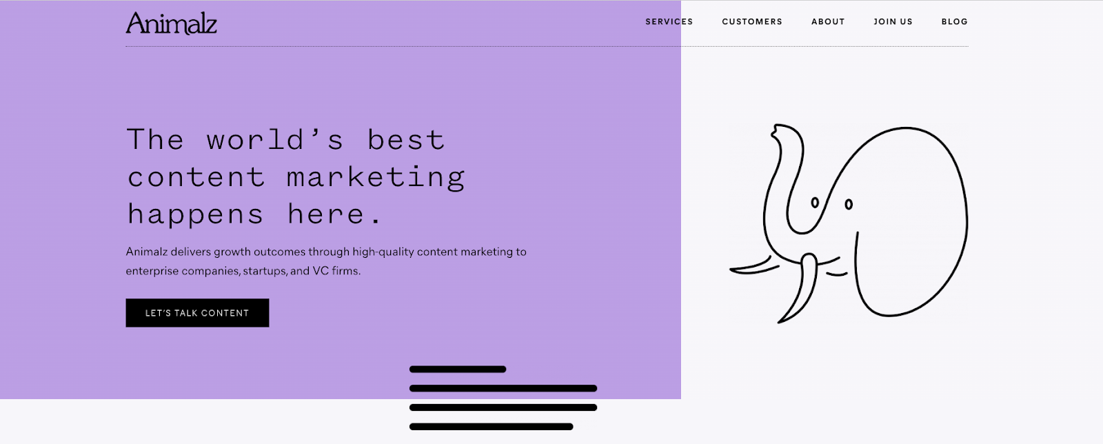 Animalz Homepage
