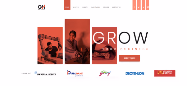 Growth Hackers Digital agency screenshot