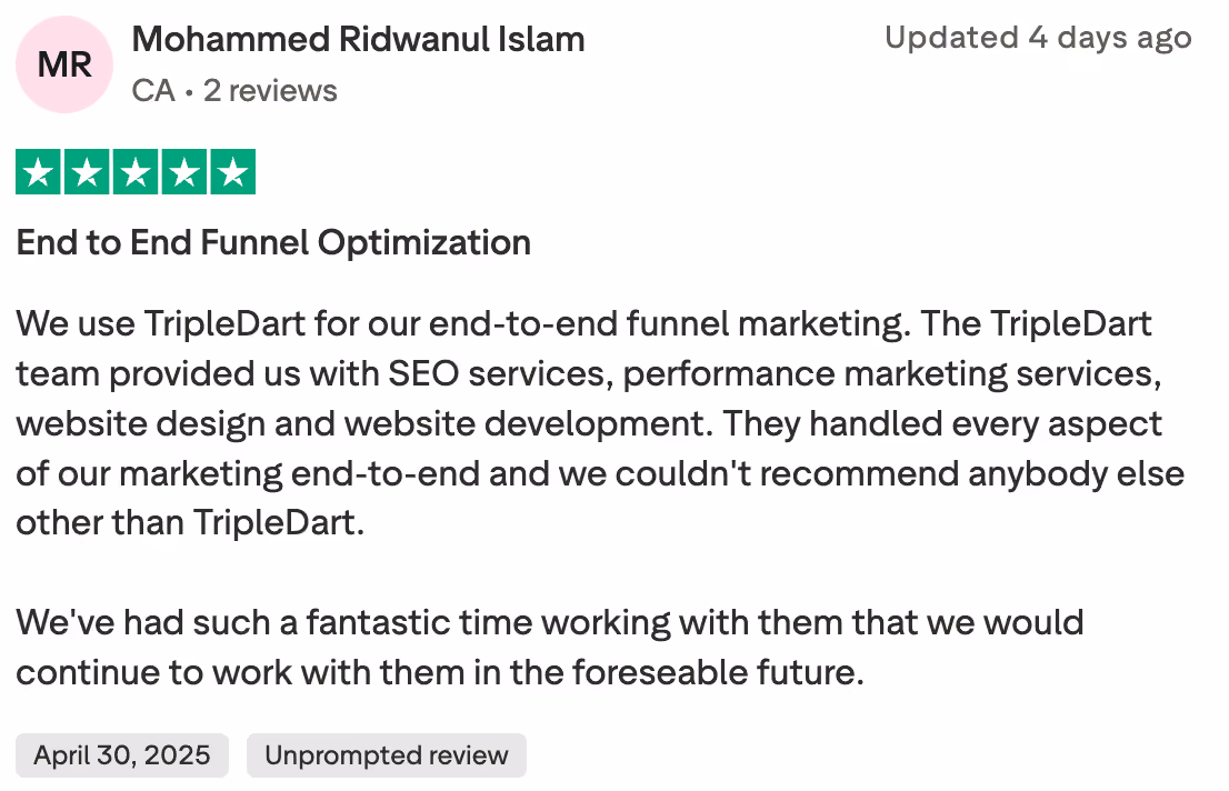 tripleart ratings and reviews