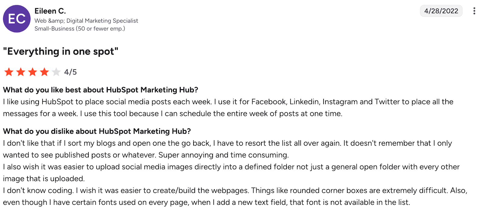 HubSpot Rating