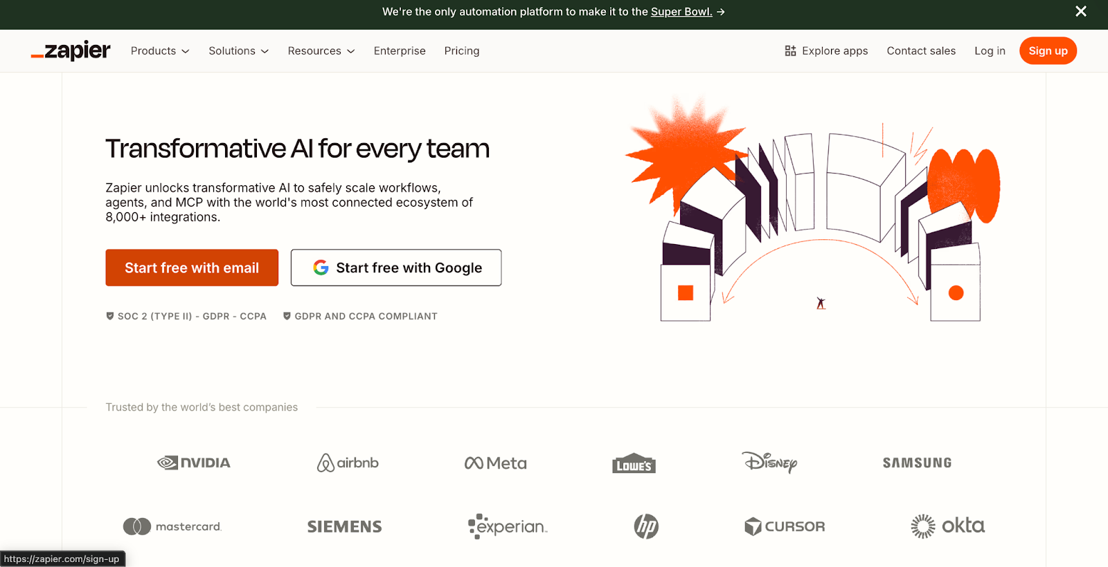 Zapier Homepage