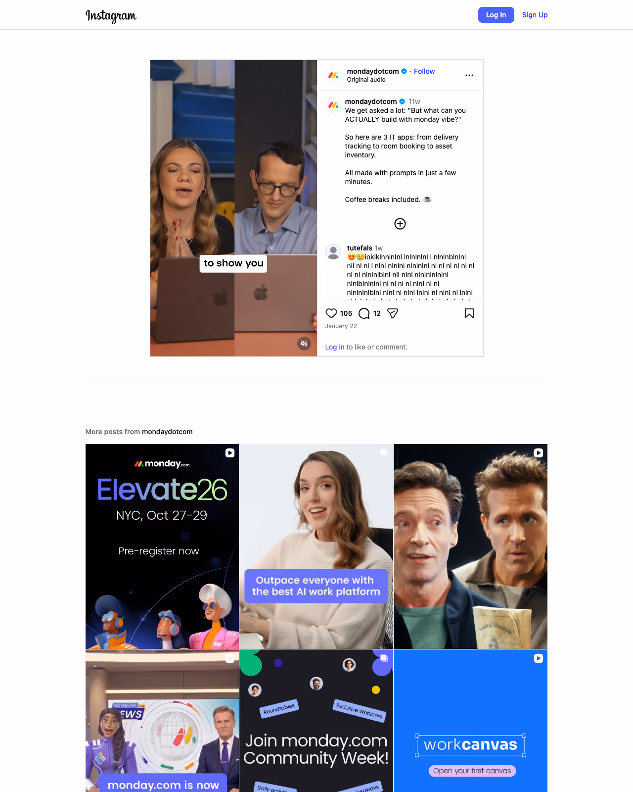 Instagram screenshot