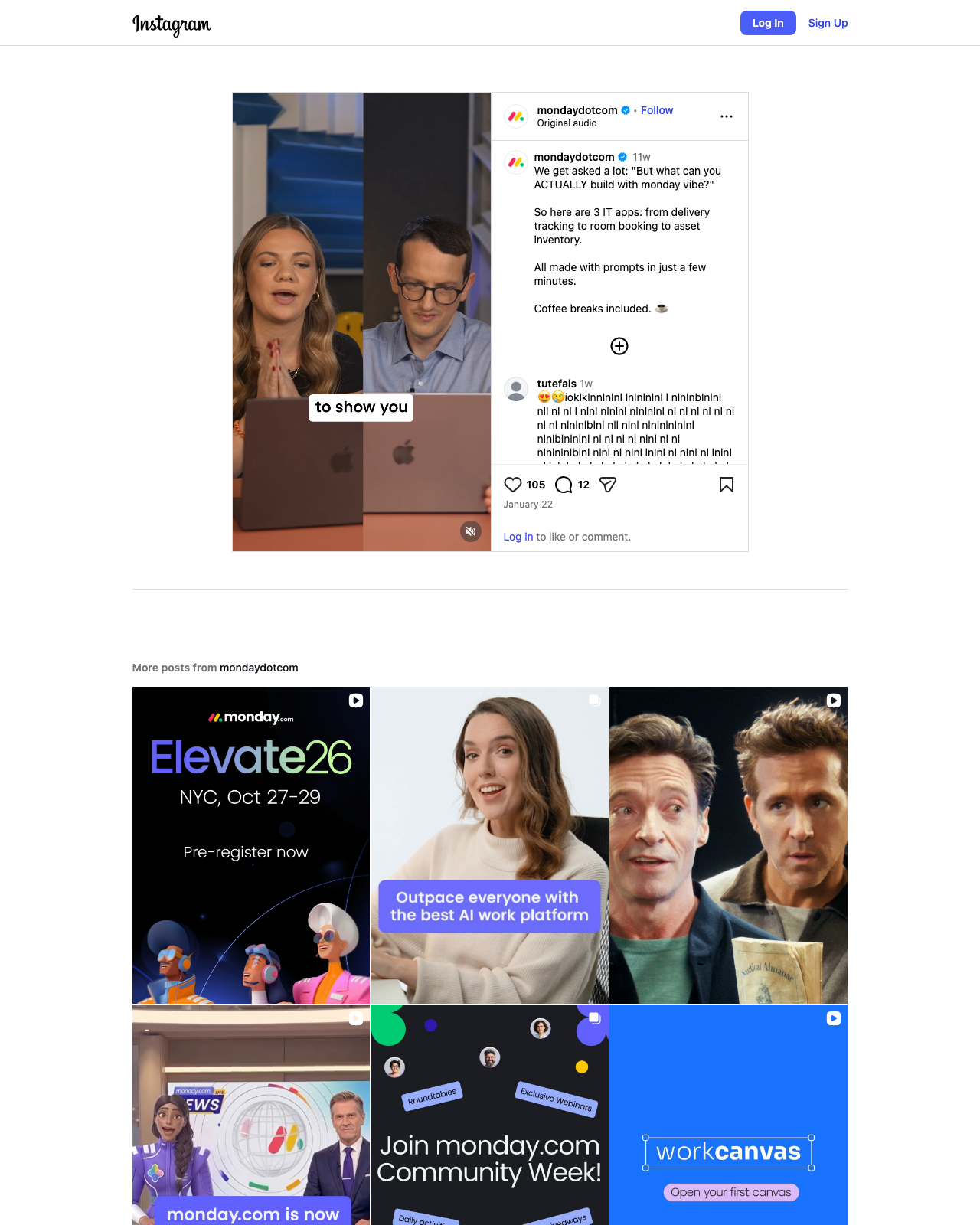 Instagram screenshot
