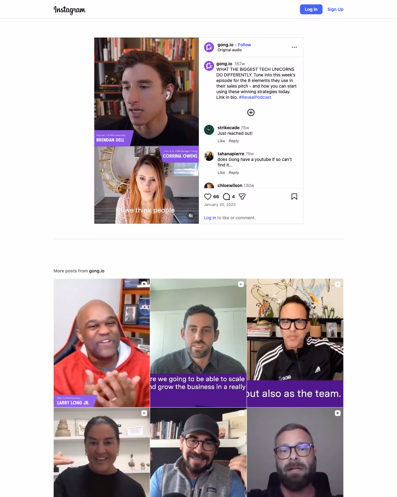 Instgram screenshot