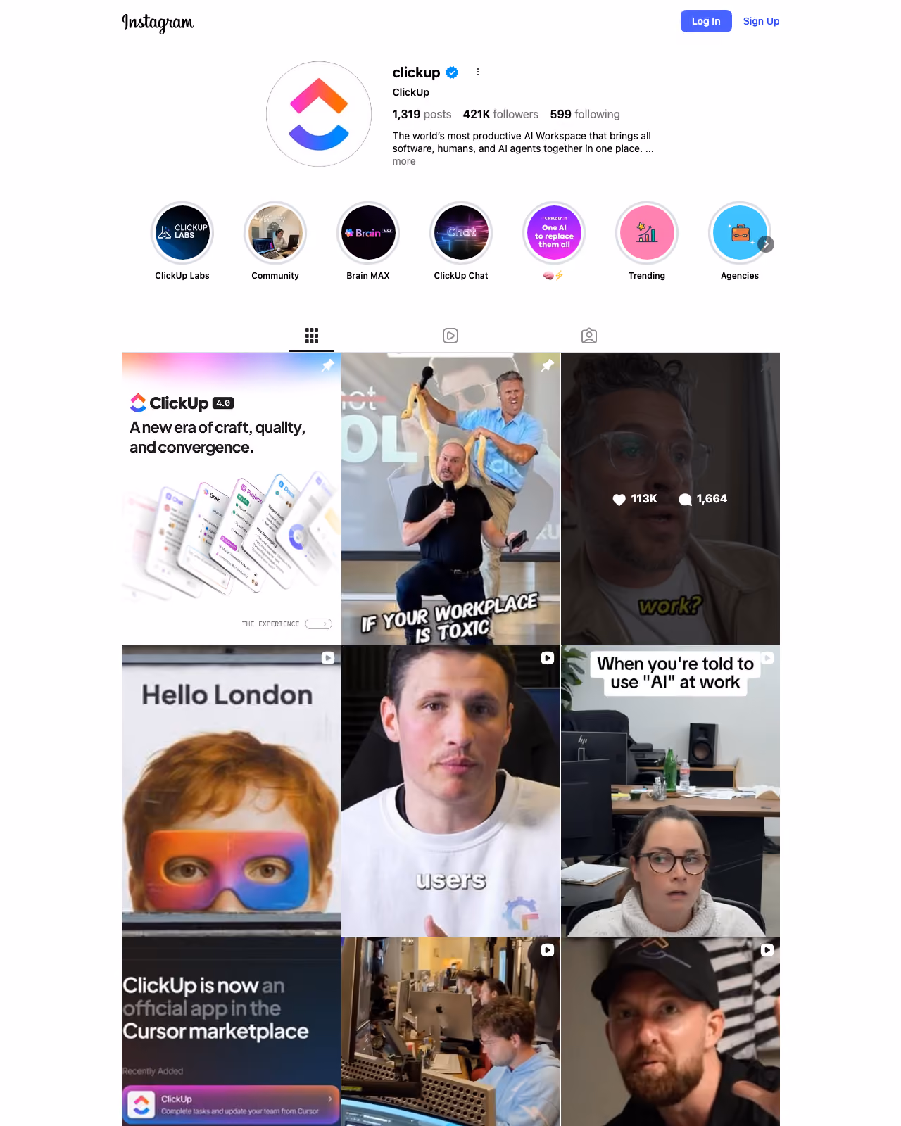 Clickup Instagram
