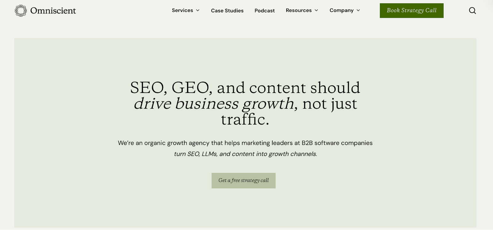 Omniscient Digital Homepage
