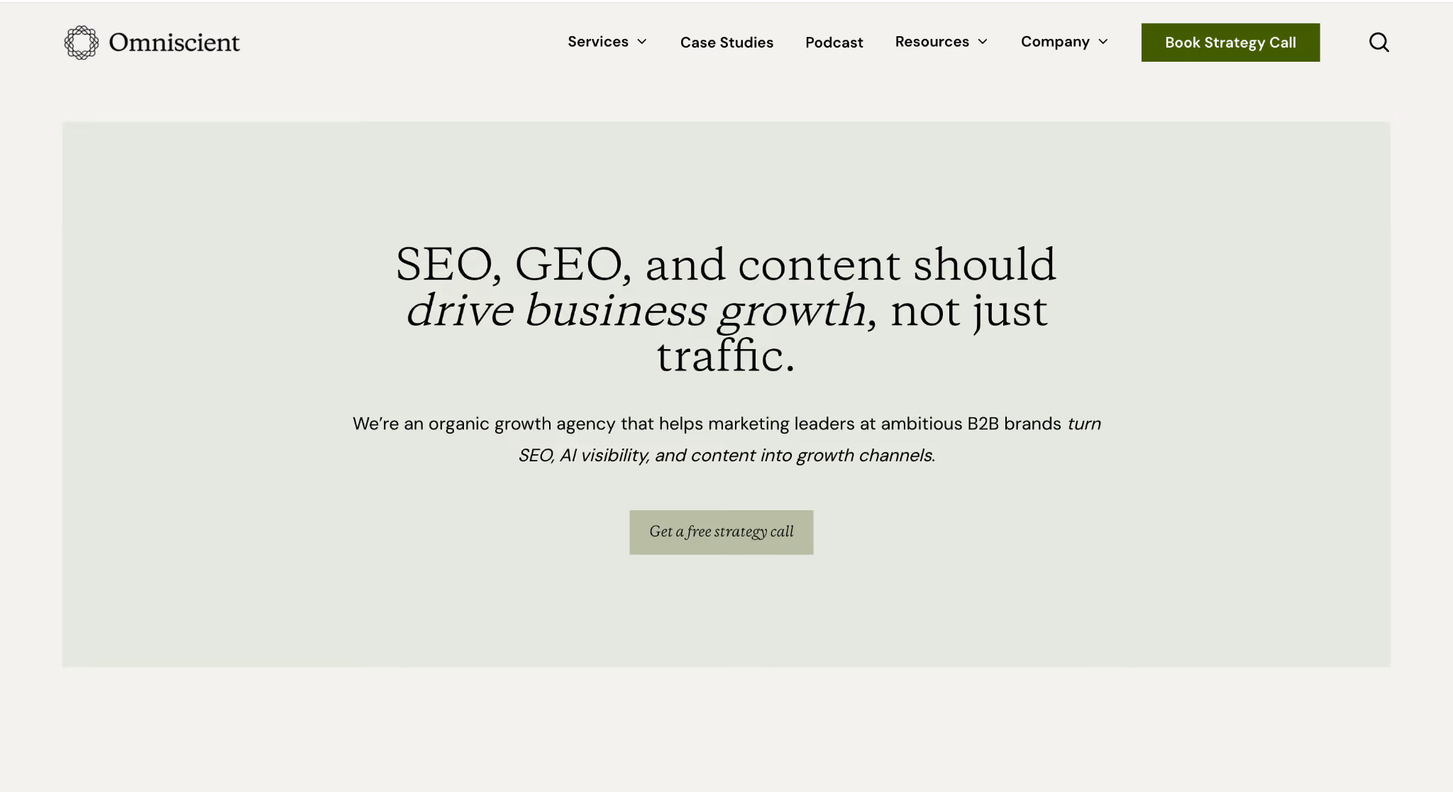 Omniscient Digital Homepage