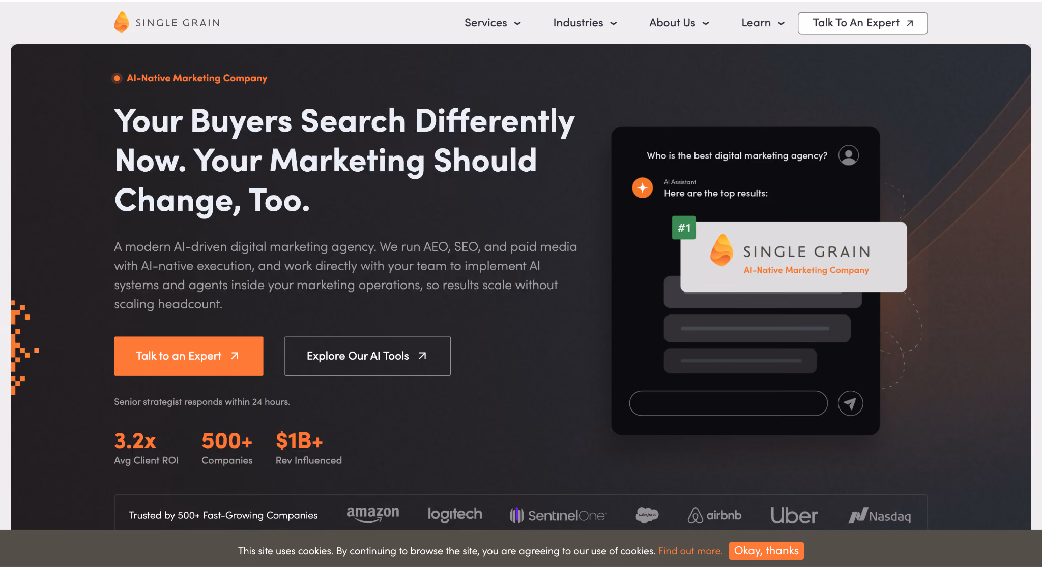 Single Grain Homepage
