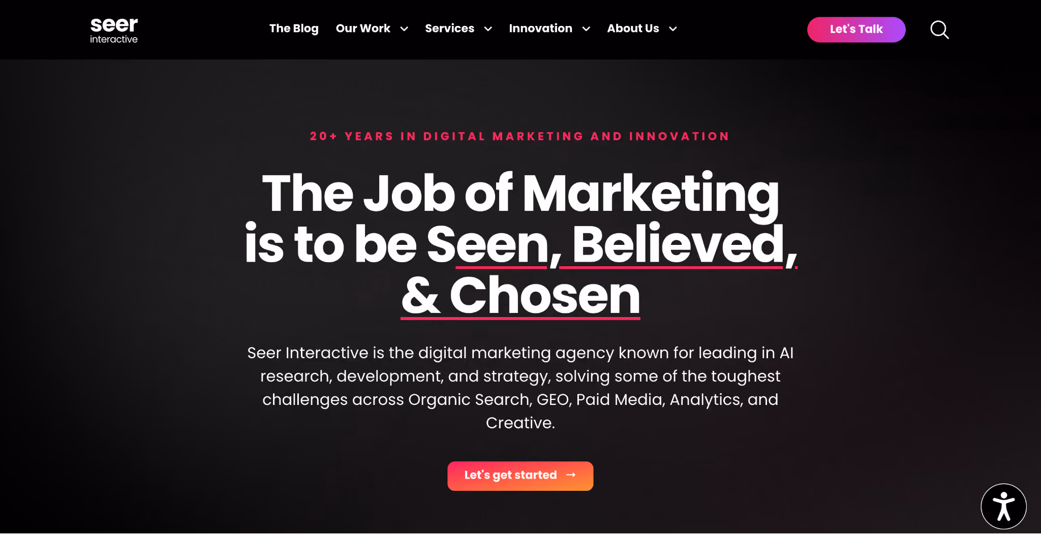 Seer Interactive Homepage