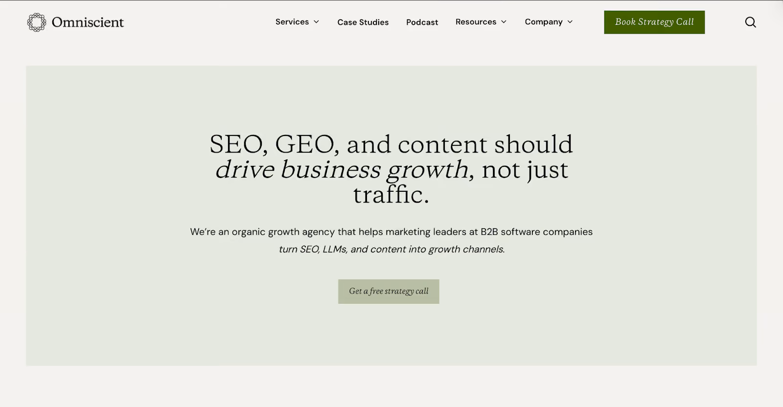 Omniscient homepage