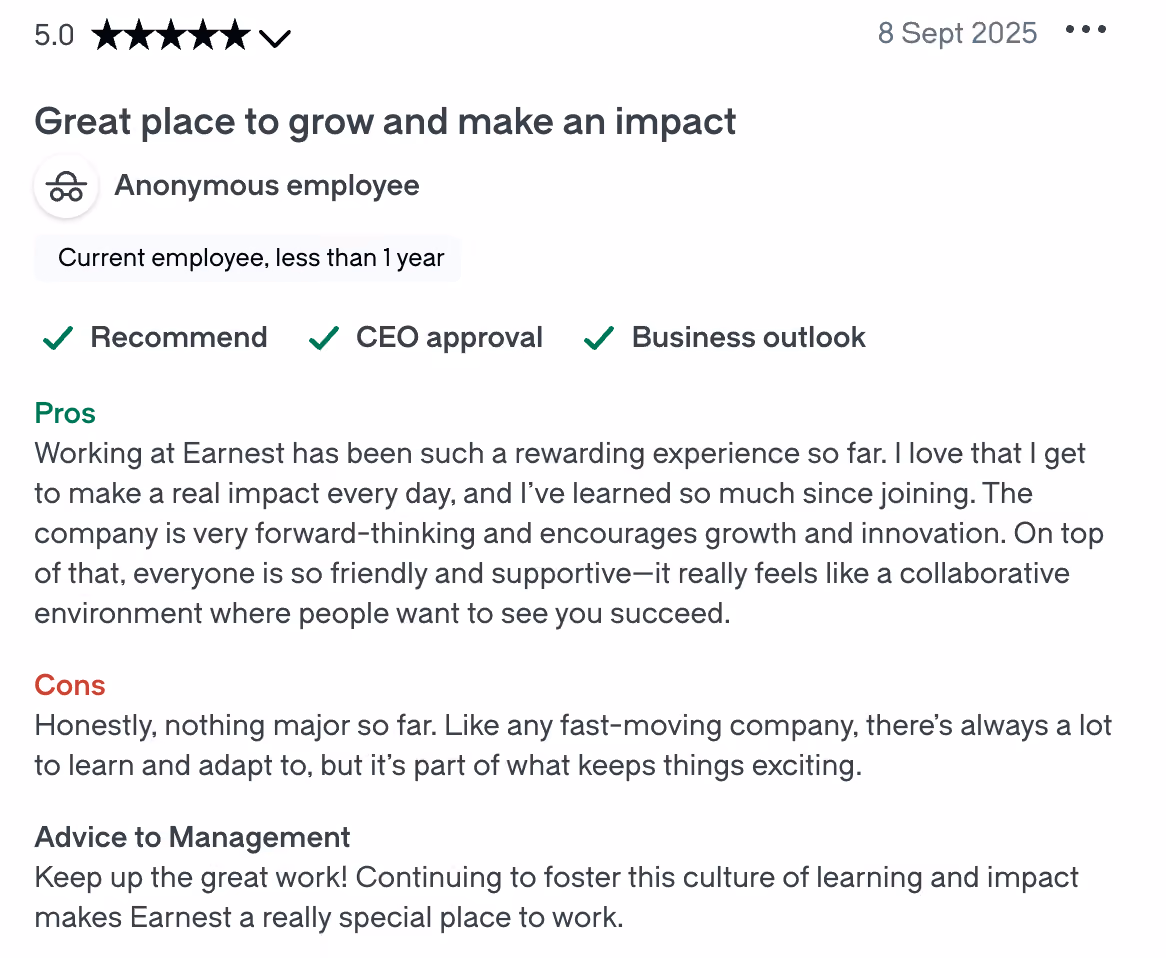 Earnest Rating