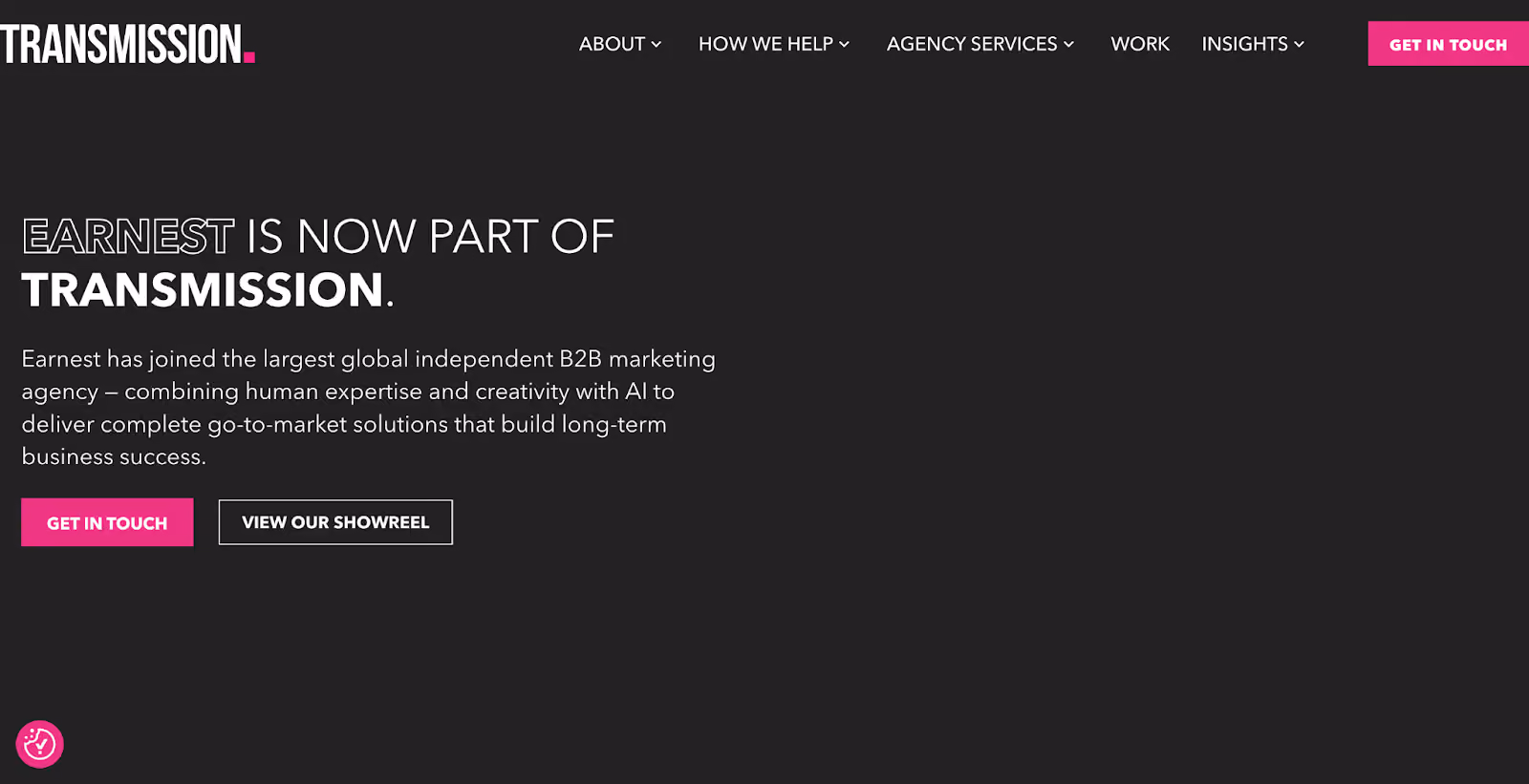 Earnest Homepage