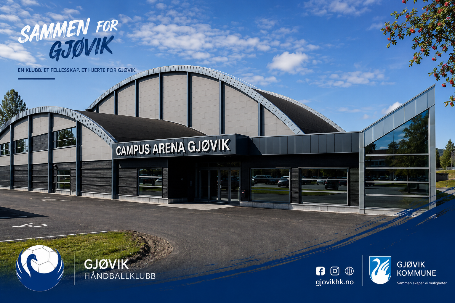 Sammen for Gjøvik – Campus Arena Gjøvik, hjemmearenaen til Gjøvik Håndballklubb