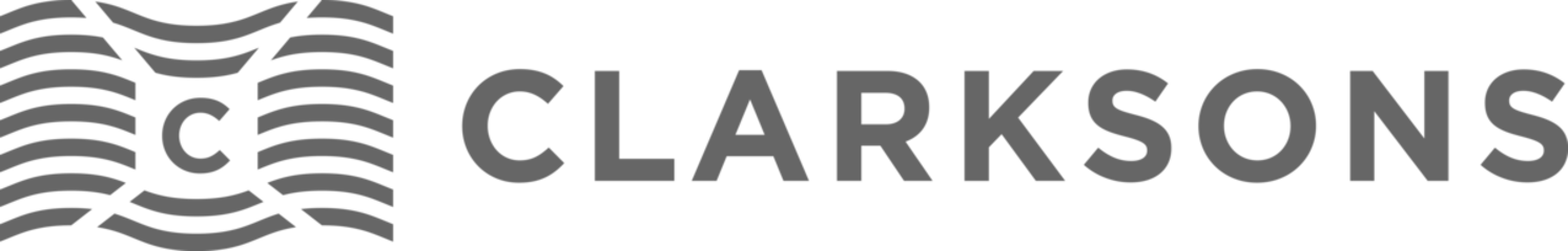 Clarksons logo with stylized 'C' formed by curved lines.