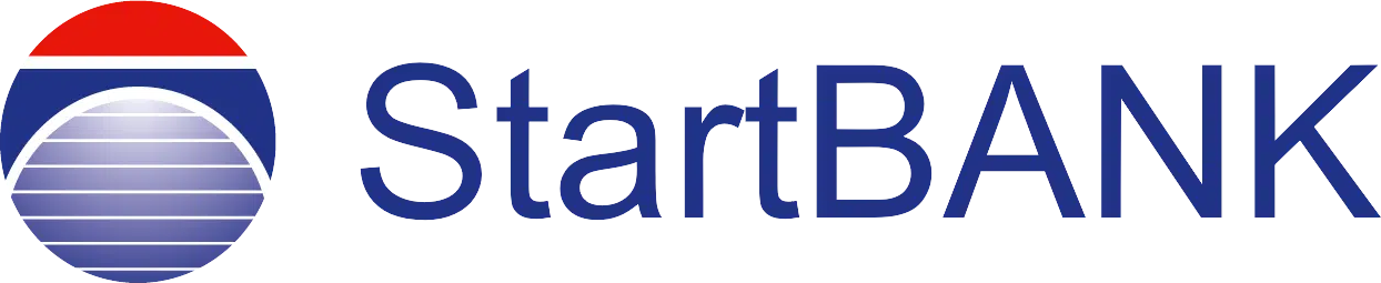 StartBANK logo with a blue and red circular design to the left of the company name.