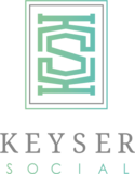 Logo with stylized letter S inside a rectangular frame above the text KEYSER GLOBAL.