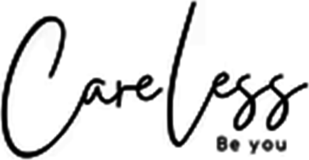 Careless wordmark logo in lowercase white font on a black background.