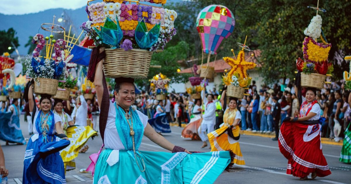 Vibrant-street-parade-in-Oaxaca-Mexico