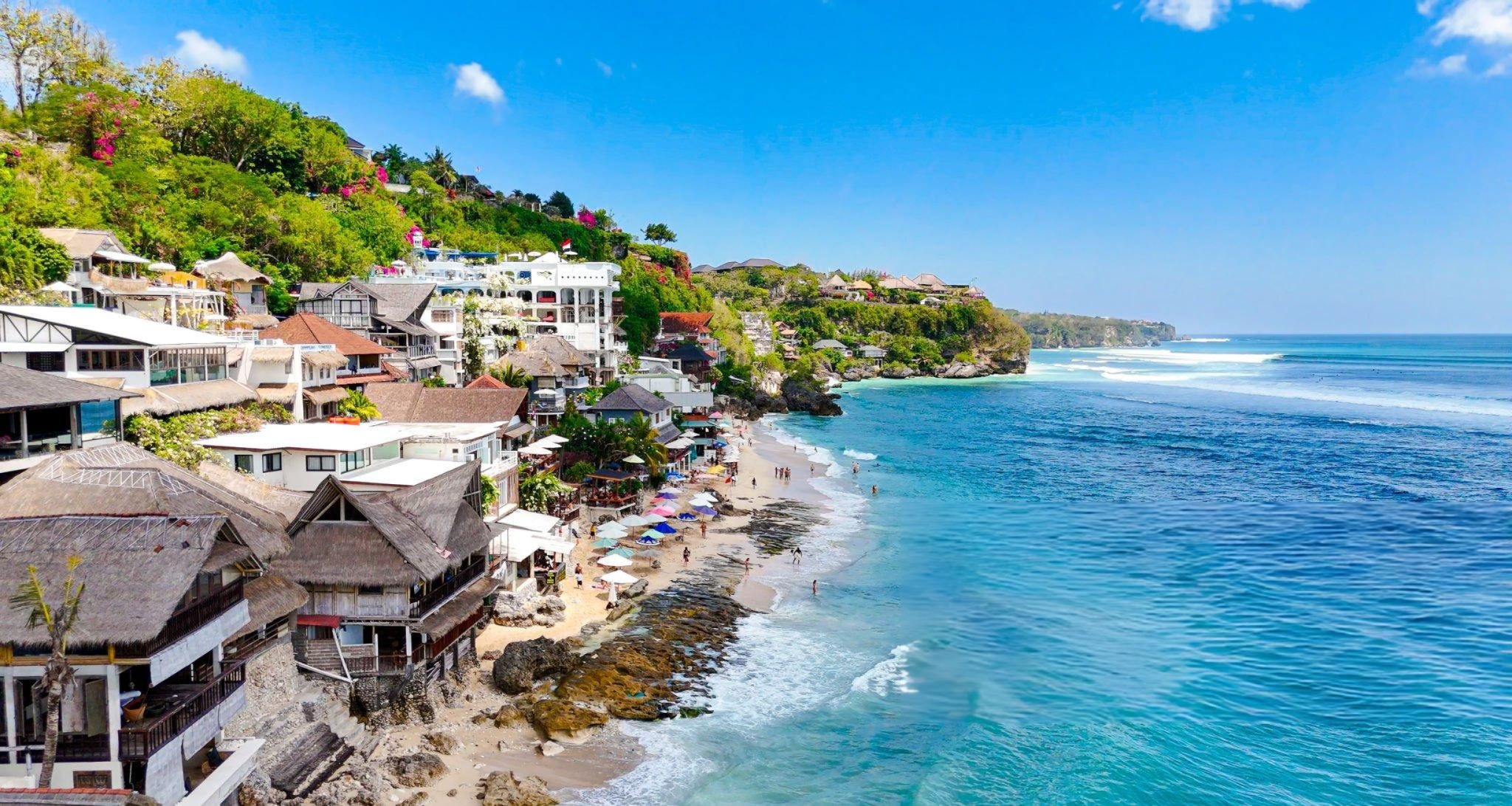 Bingin Beach on the Indian Ocean coast in Bali, Indonesia