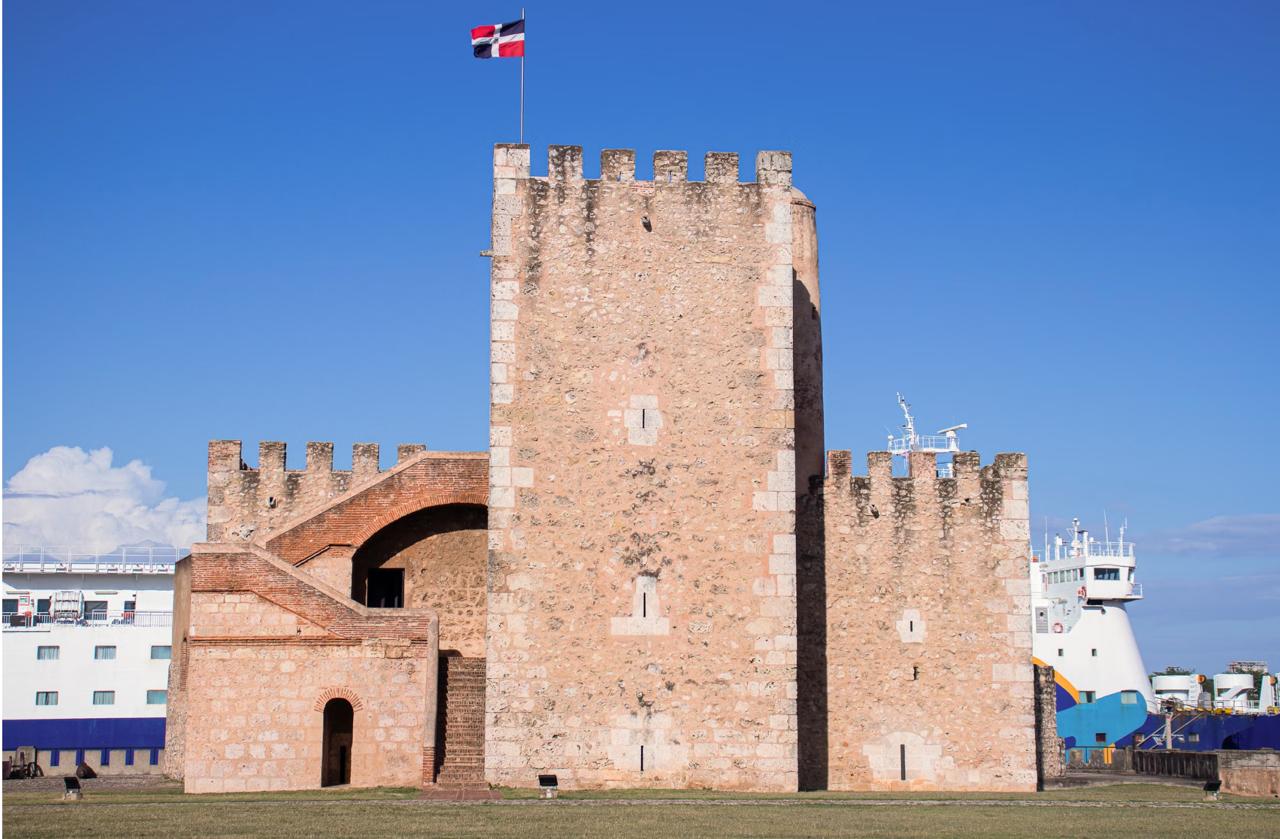 Stone tower of the Fortaleza Ozama fort