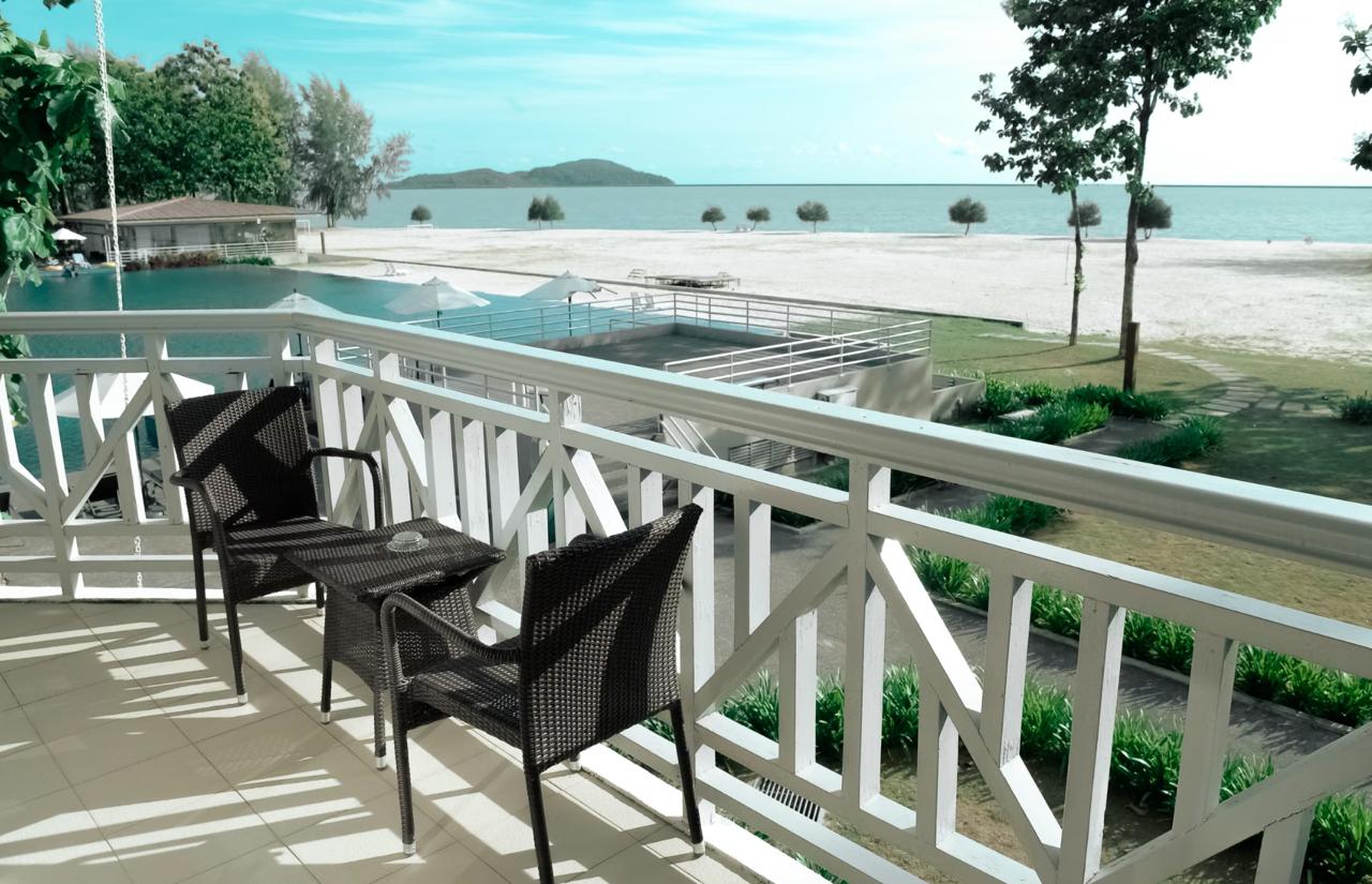 Boutique beachfront hotel balcony in Cabarete