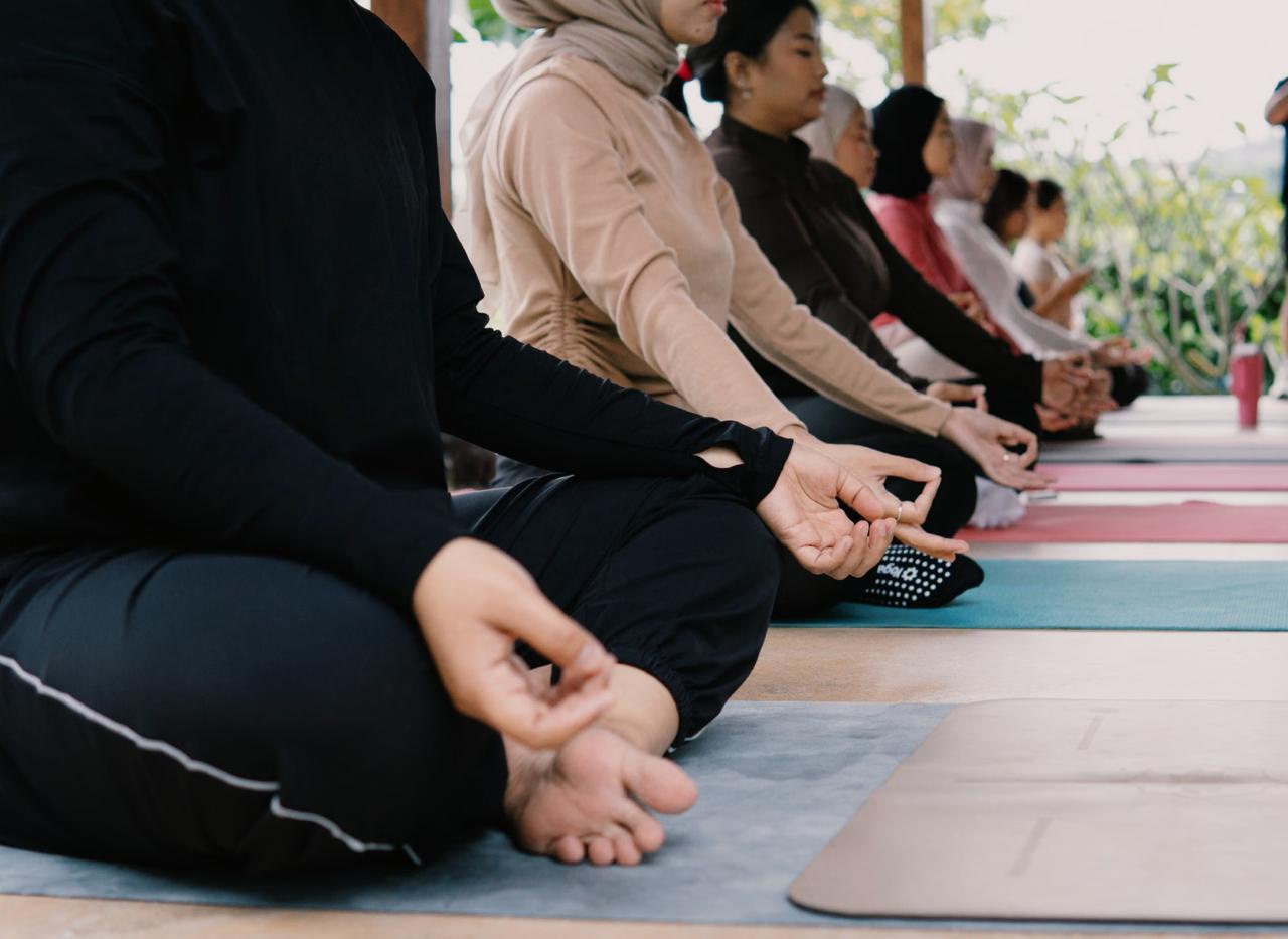 Breathwork meditation class at Empowered Bali coworking in Canggu