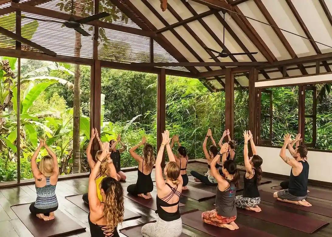 People Doing Yoga in Canggu