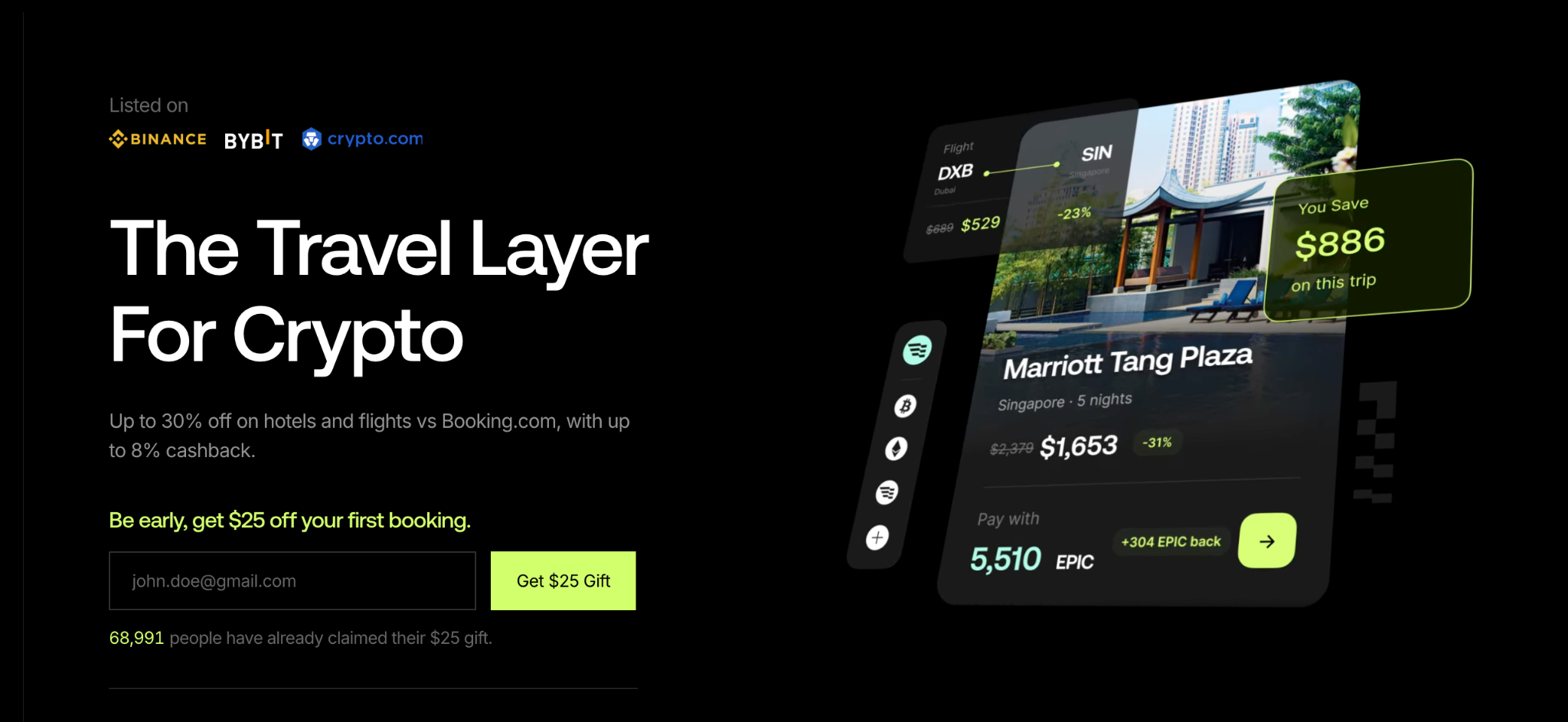 Book discounted hotels and flights at Epic using Zebec (ZBCN).