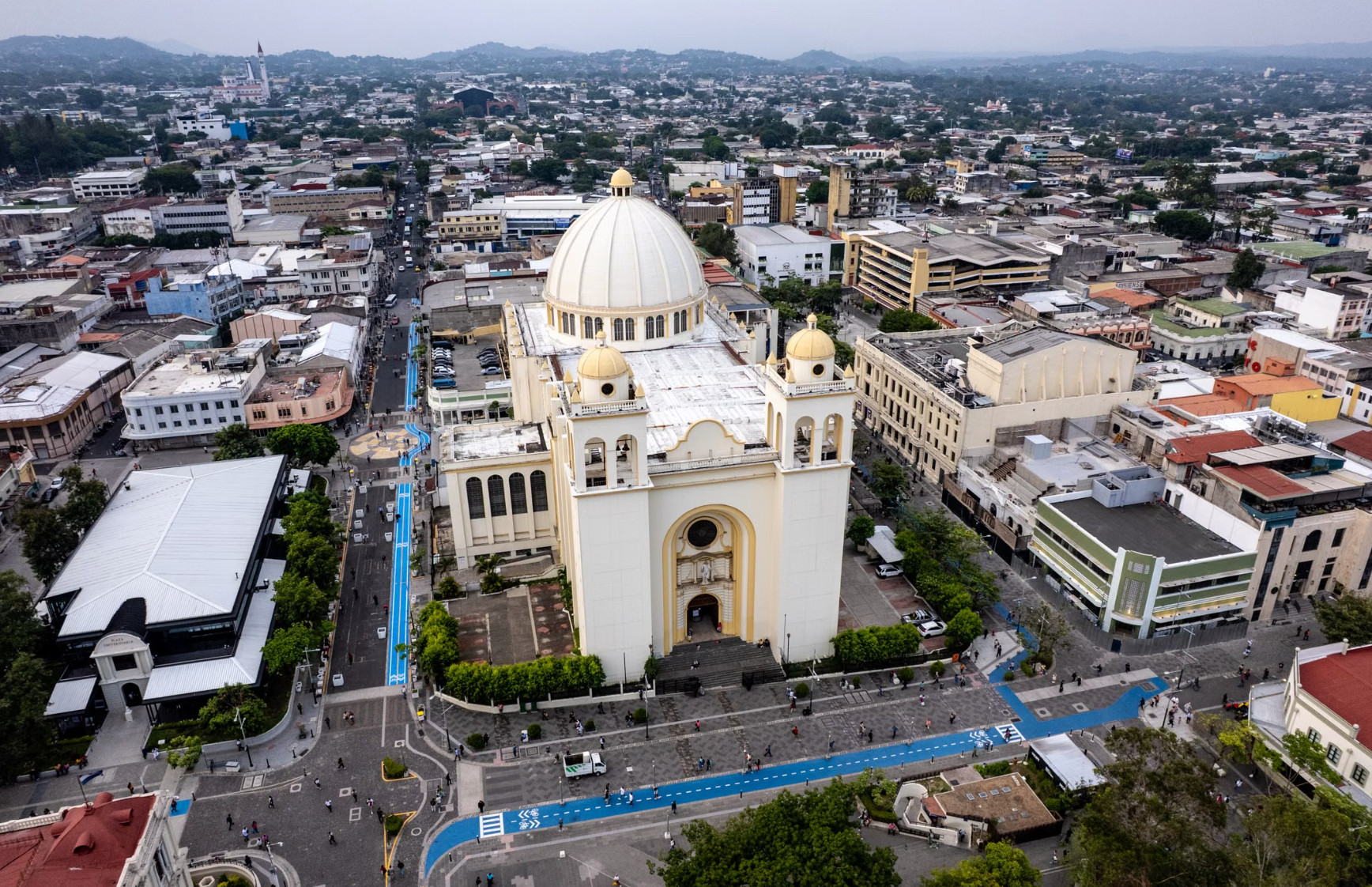 Restored Palacio Nacional in downtown San Salvador, El Salvador