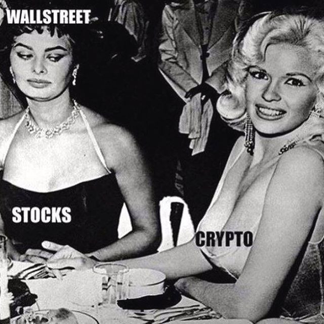 Wallstreet can’t stop staring (crypto meme)