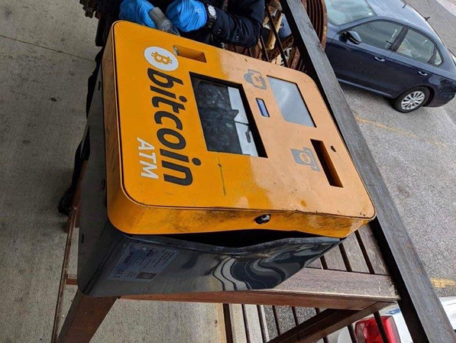 Someone tried to mug a Bitcoin ATM (crypto meme)