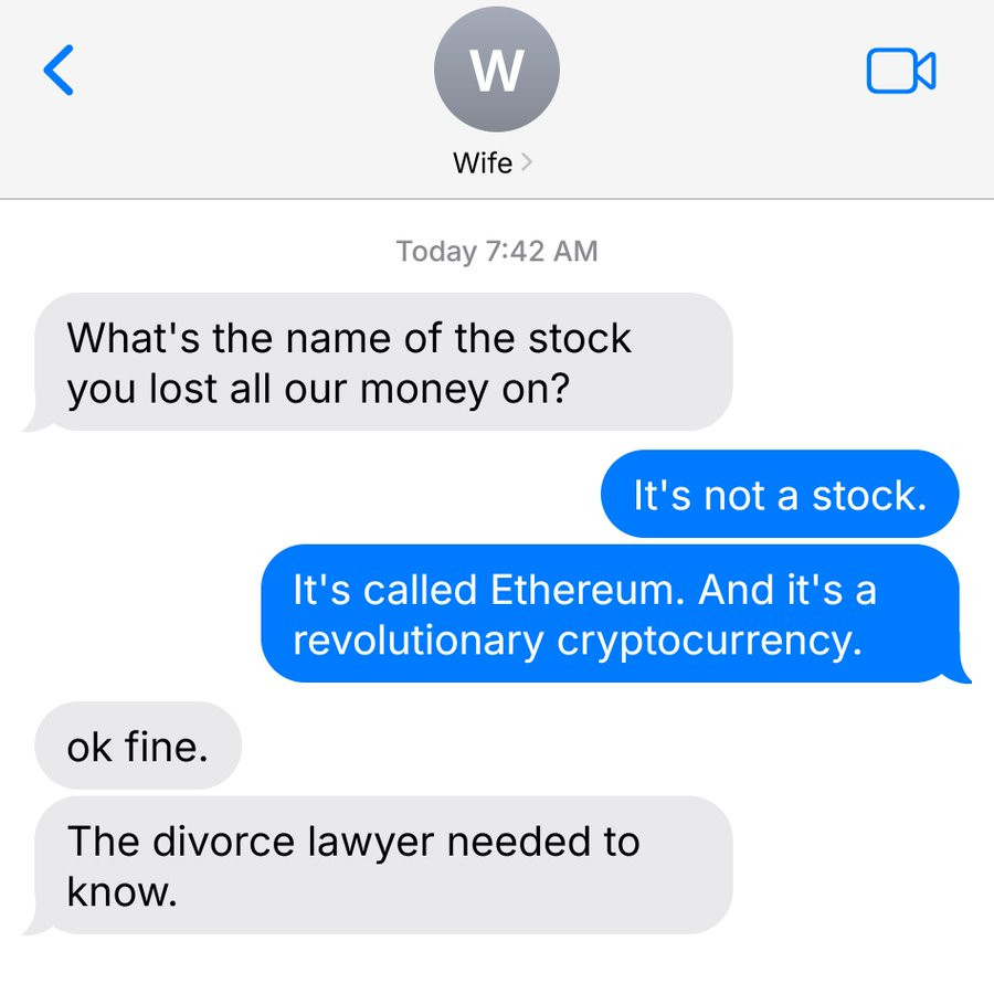 Grounds for divorce (crypto meme)