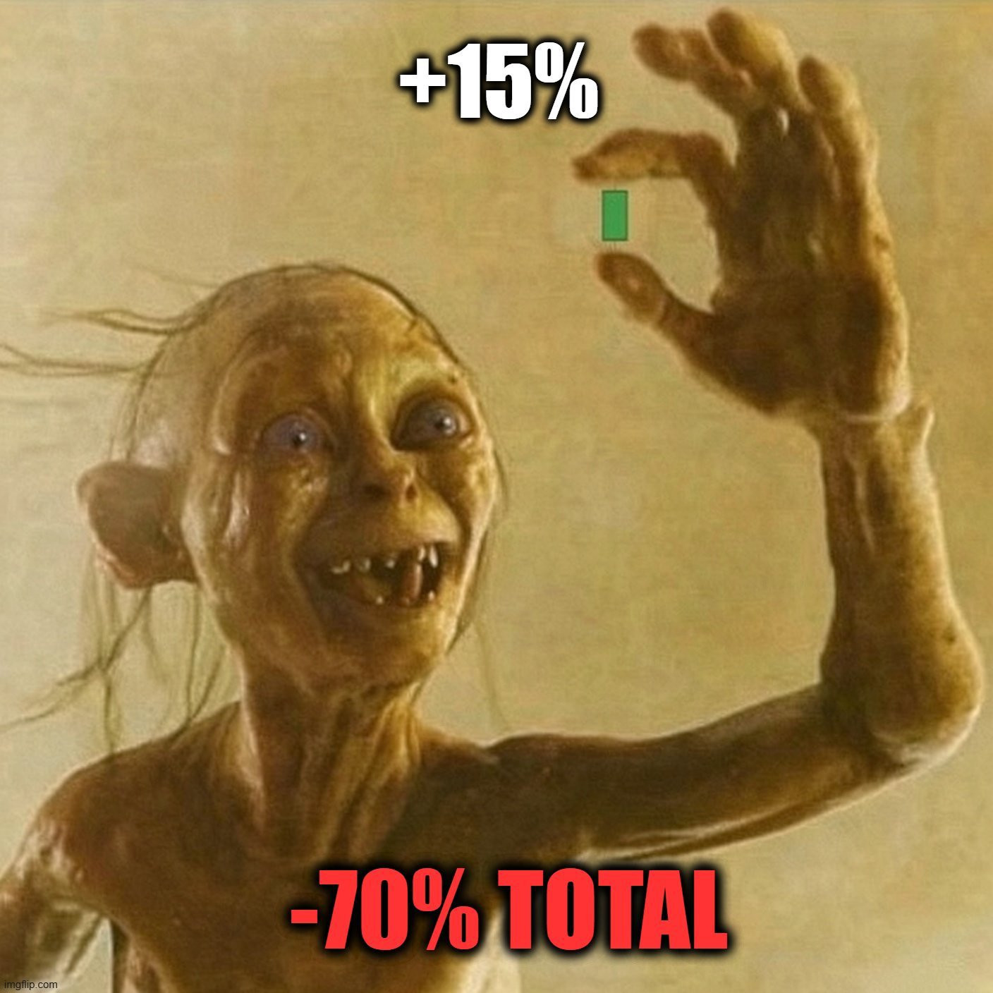My precious little green candle (crypto meme)