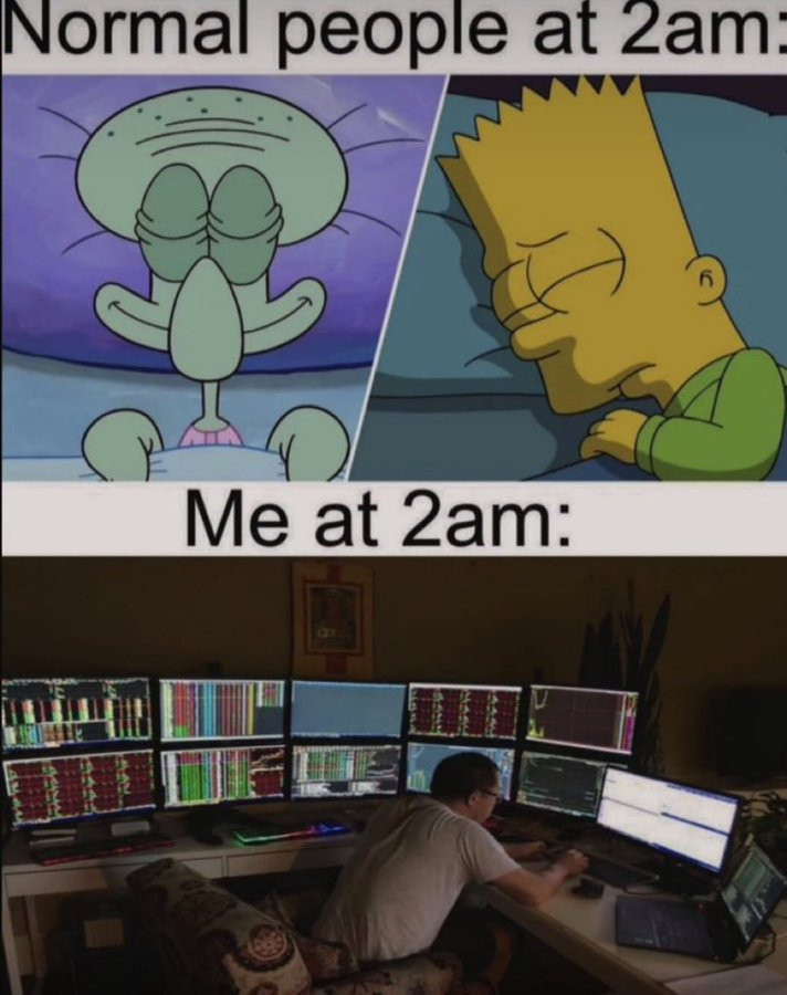 Addicted to the trade (crypto meme)