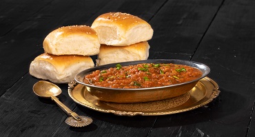 Pav bhaji served at Bombay Chaat & Paan