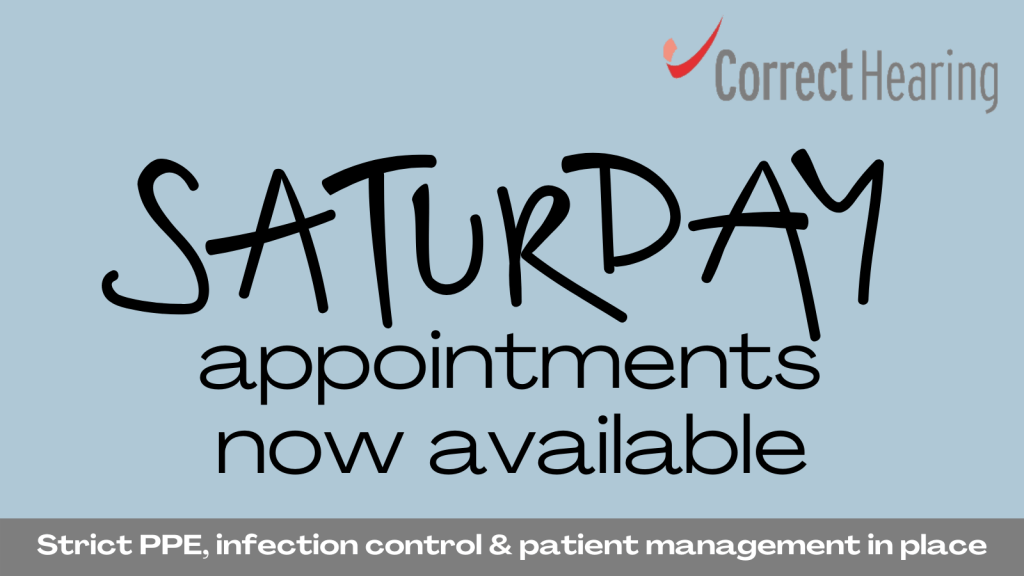 Saturday hearing and wax removal appointments