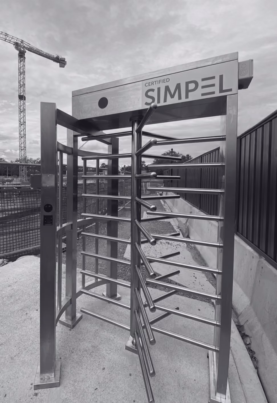 SIMPEL's site access turnstile on site