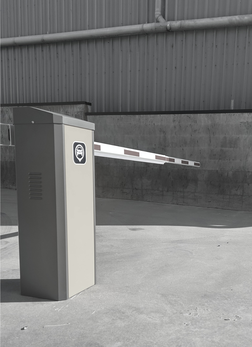 SIMPEL's site access boomgate onsite