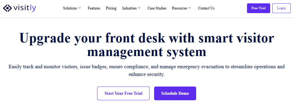 trial page screenshot containing the CTAs to schedule a demo or a free trial