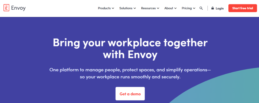 Envoy website webpage