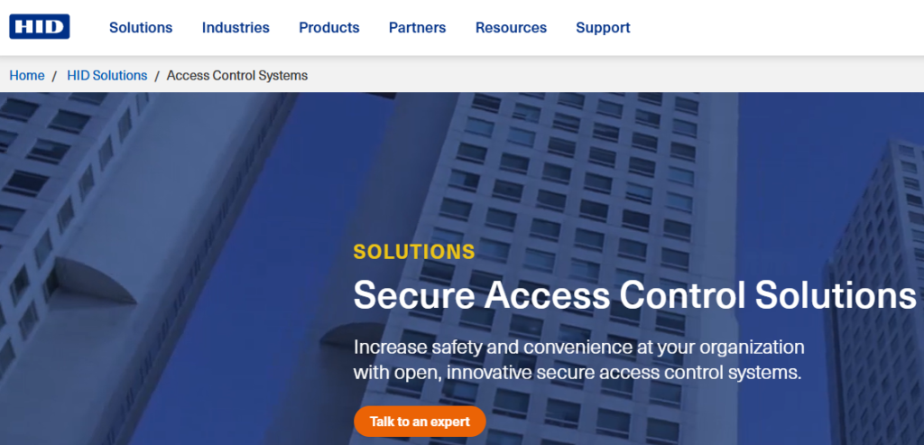 HID Solutions access control system