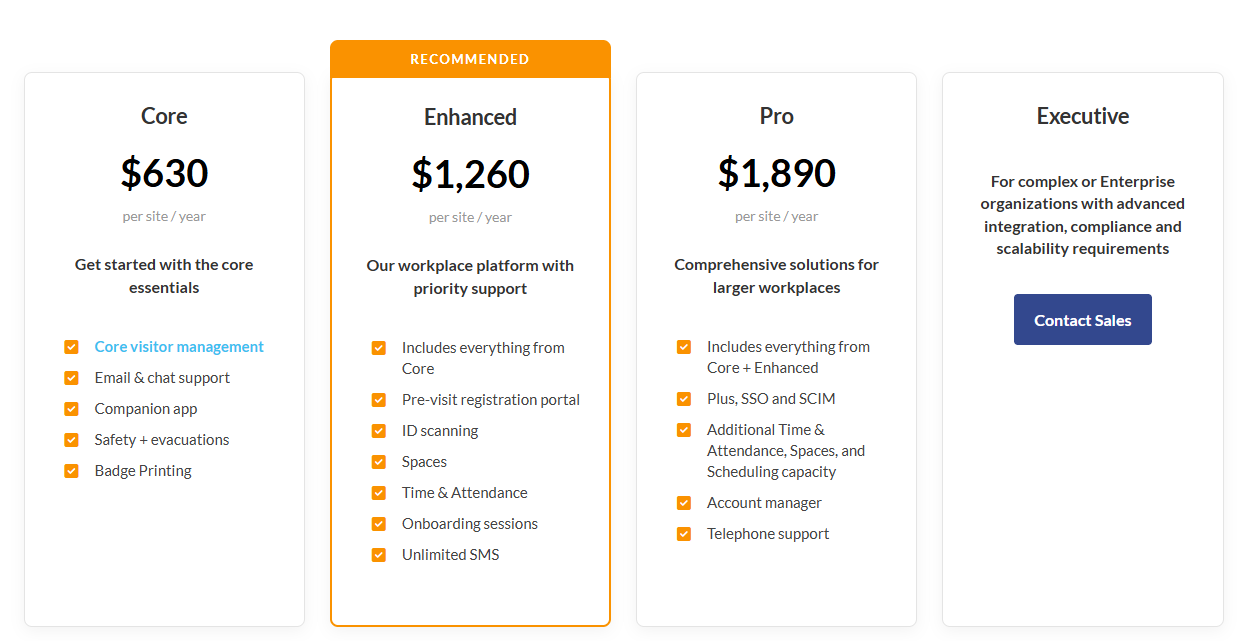 The Receptionist Pricing