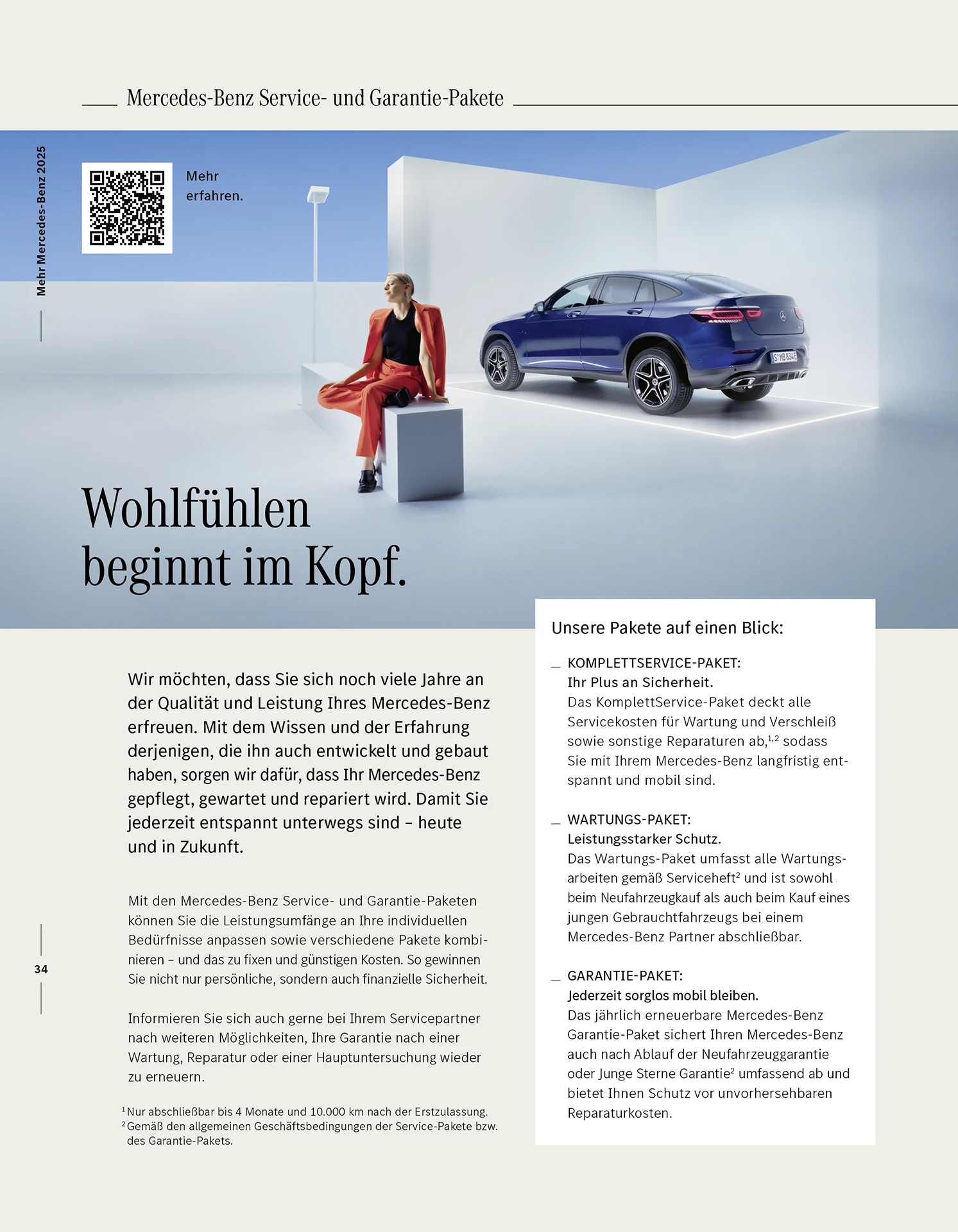 Mercedes-Benz Collection Katalog – Innenseite mit Produktdarstellung