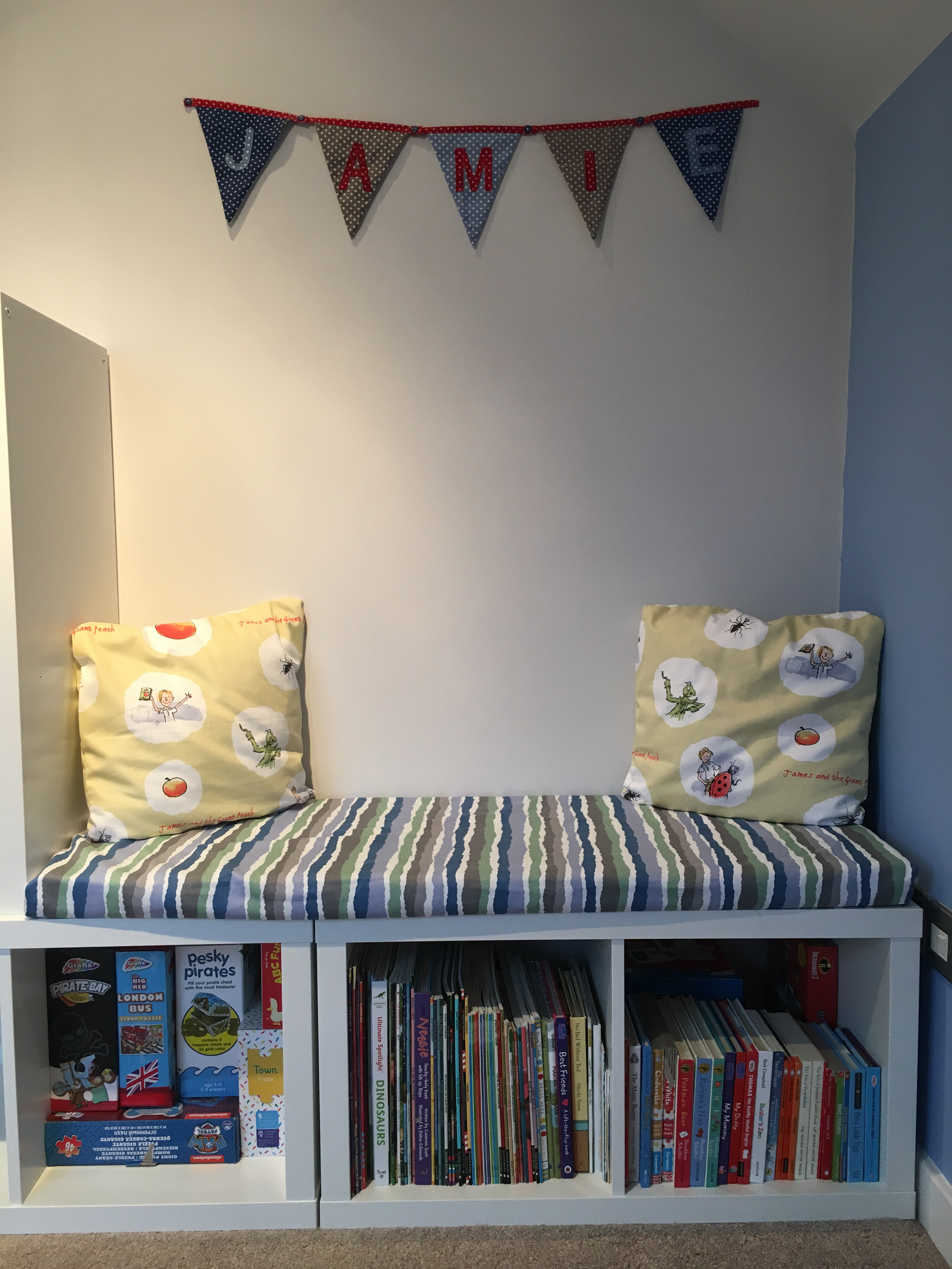 Book nook reading corner childs bedroom