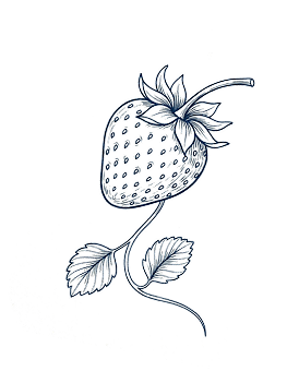 Icône fraise décorative - Drouant