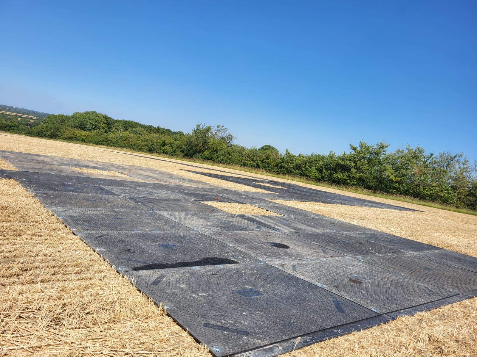 Final view of the 1.8km trackway stretching across the Norwich site
