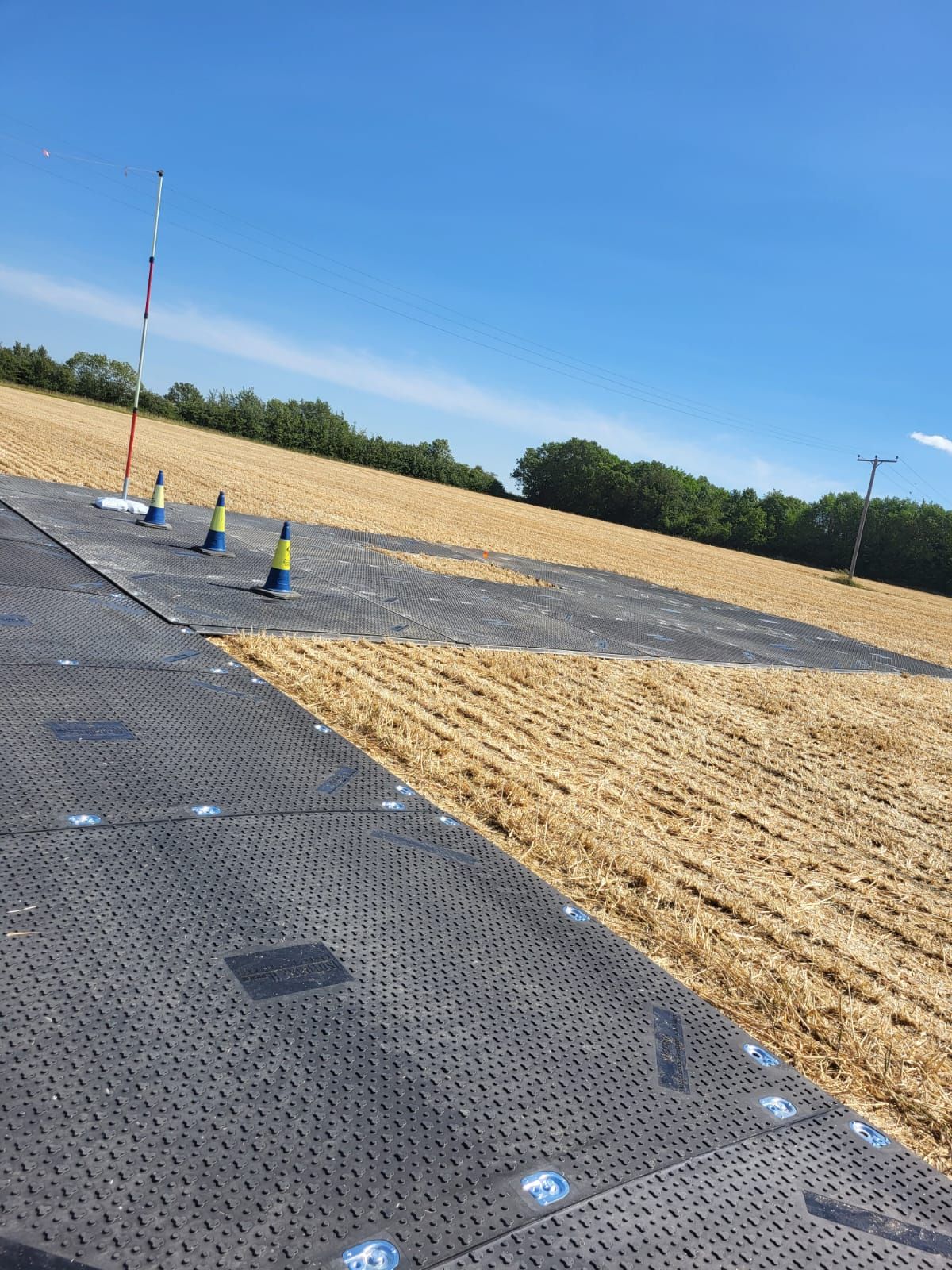 Trackway bridging soft ground in a Norwich field