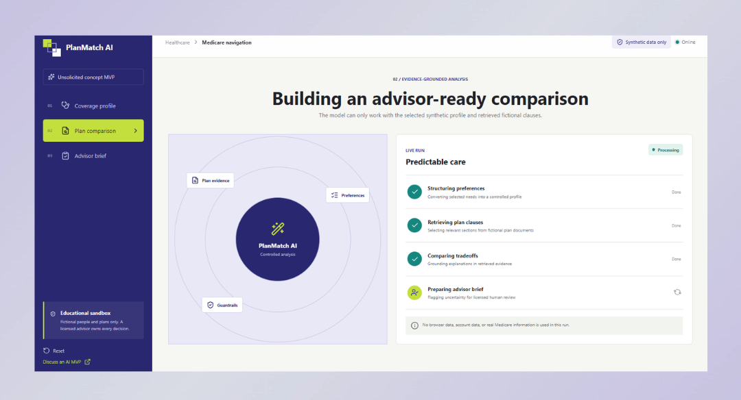 Find The Plan: AI MVP Development interface screenshot 2
