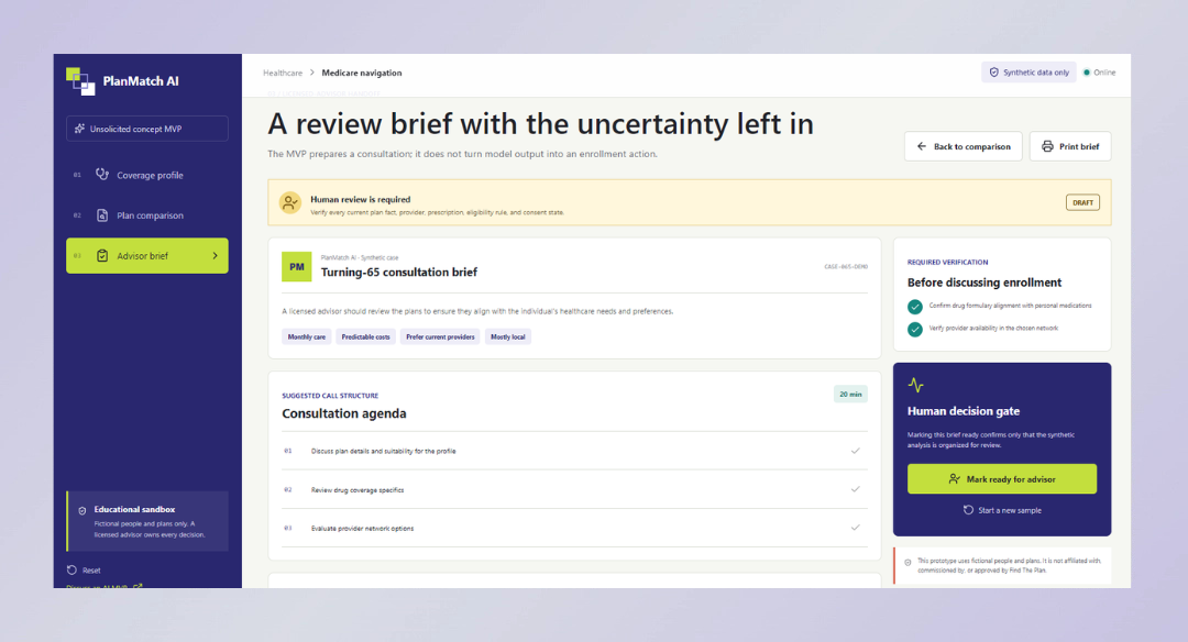 Find The Plan: AI MVP Development interface screenshot 4