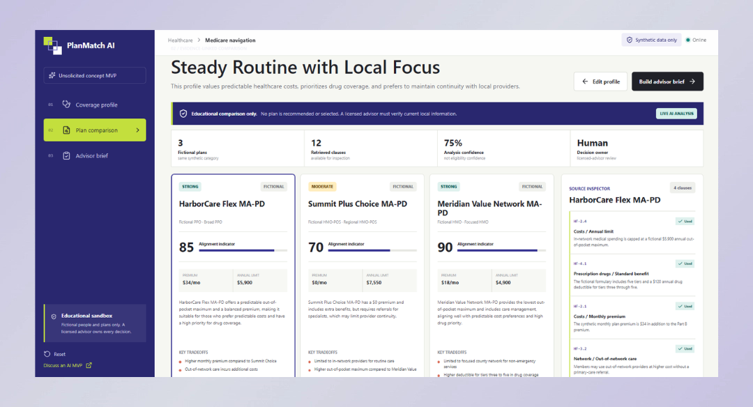 Find The Plan: AI MVP Development interface screenshot 3